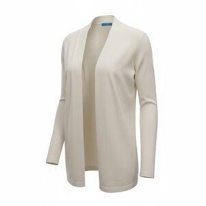 J. McLaughlin Cream Open-Front Sweater